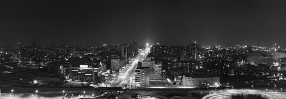 Ночной Челябинск (ч\б)